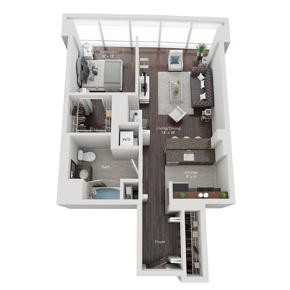 Jr. One Bed Style (J) Apartment for rent in Chicago