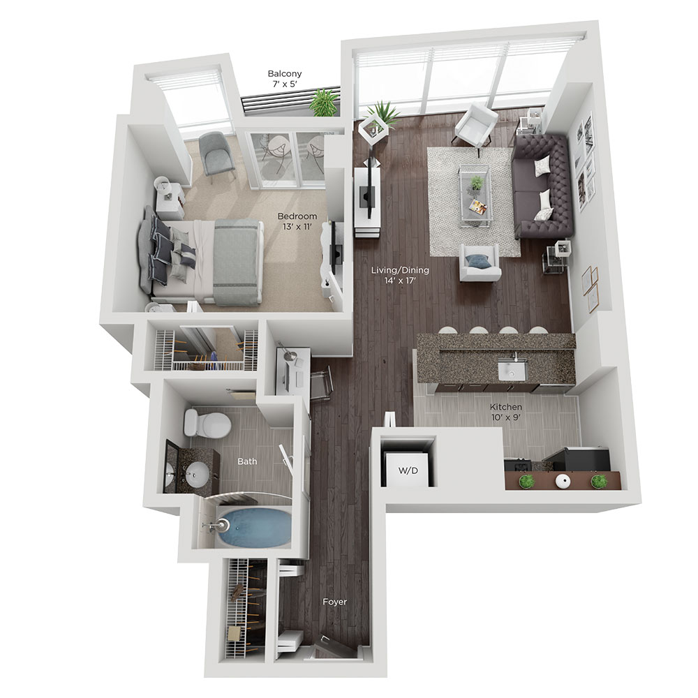 One Bed Style (B) Apartment for rent in Chicago