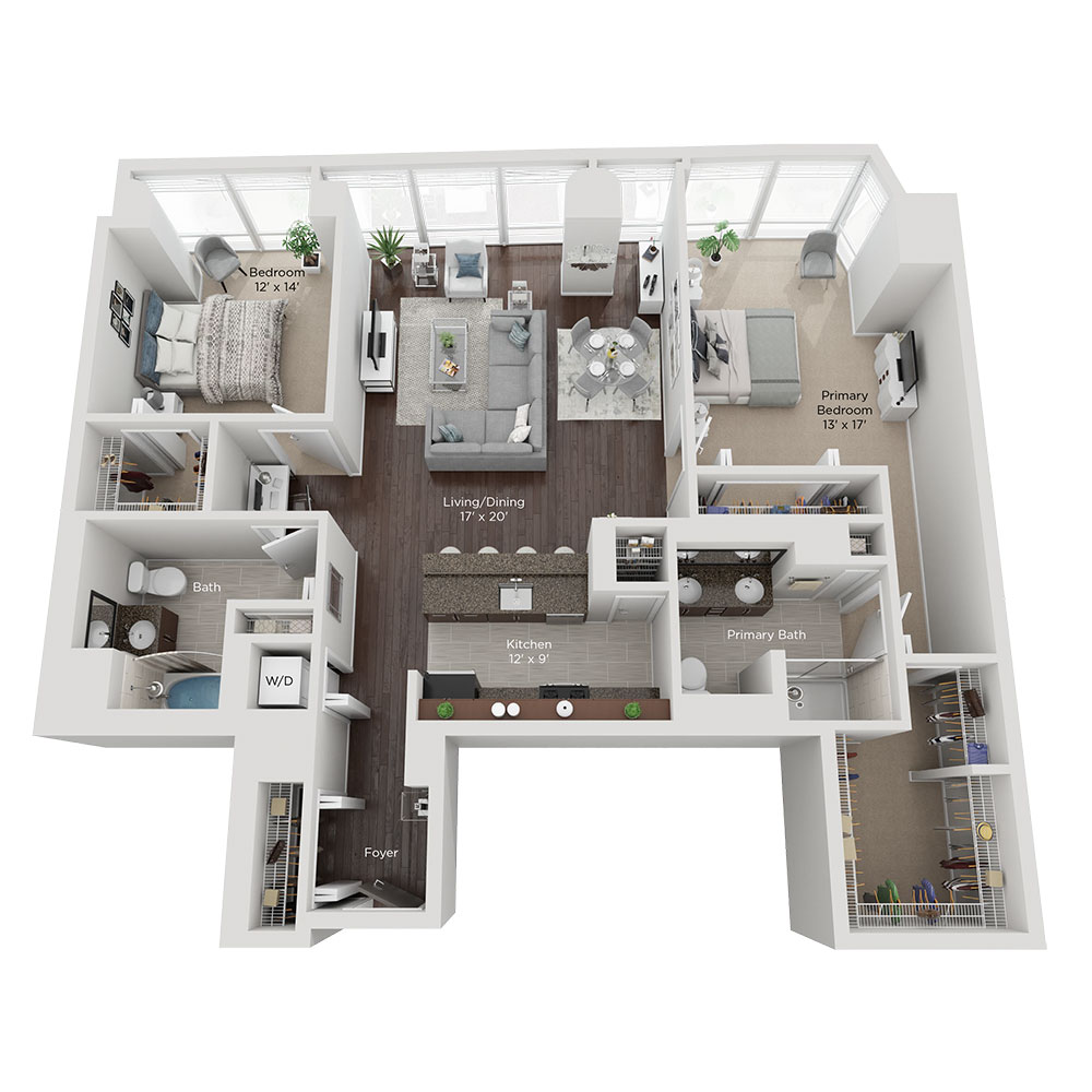 Large Two Bed Style (M) Apartment for rent in Chicago