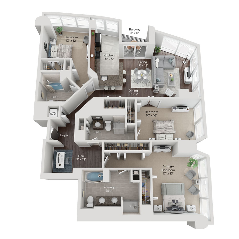 Three Bed W/Den Style (N) Apartment for rent in Chicago