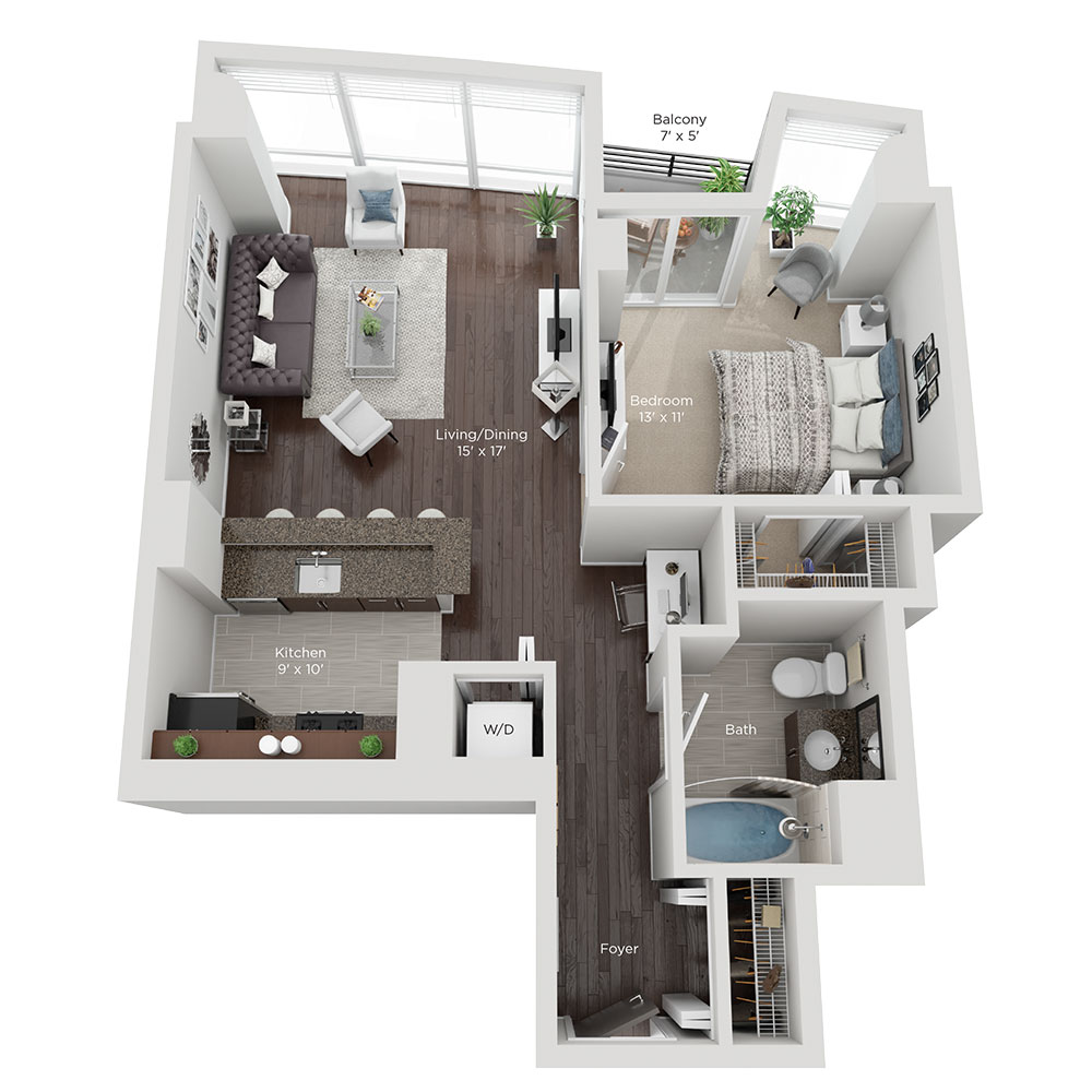 One Bed Style (K) Apartment for rent in Chicago