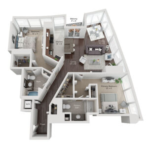 Two Bed Style (A) Apartment for rent in Chicago