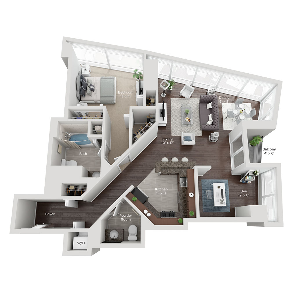 One Bed W/Den Style (L) Apartment for rent in Chicago
